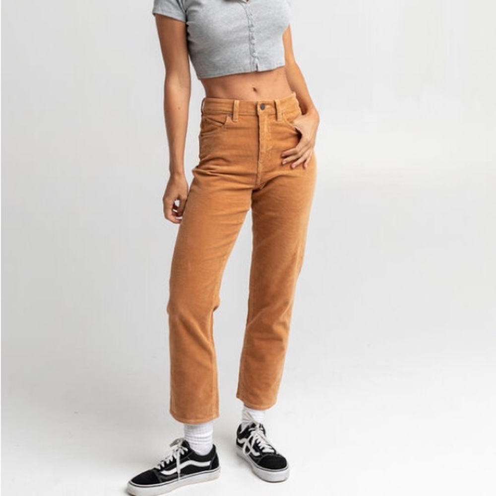 RCVA corduroy high waisted straight pants
